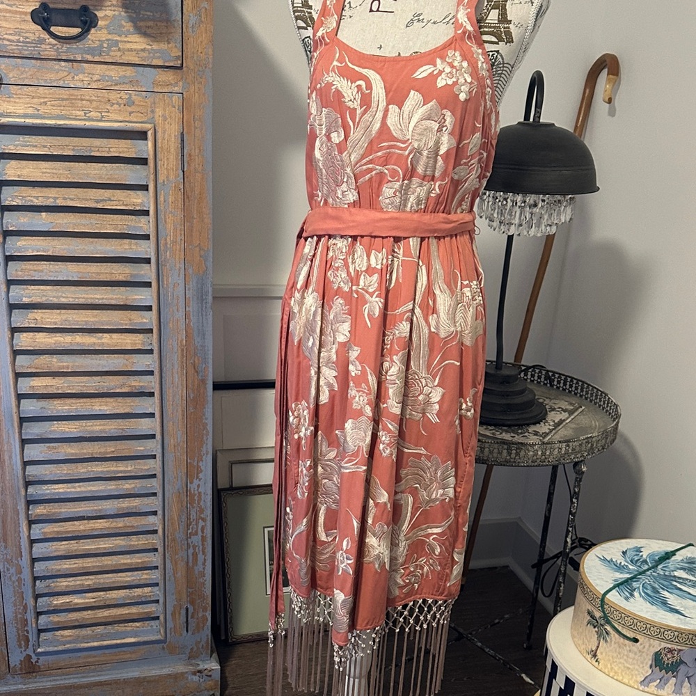 Anthropologie Coral Sundress